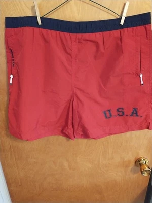 Bañador deportivo polo vintage para hombre. Rojo, talla XL Foto 1 de 4