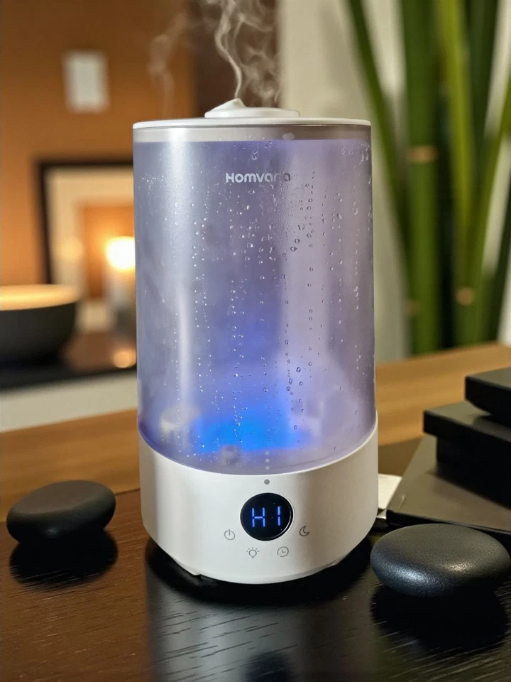 HOMVANA Ultraschall Luftbefeuchter Diffuser Humidifier 3,6L leise Schlafzimmer 7 Farben