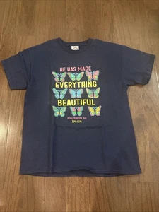 Kerusso Kidz L Navy TShirt Alles Schön Religiös Christliche Bibel - Bild 1 von 2