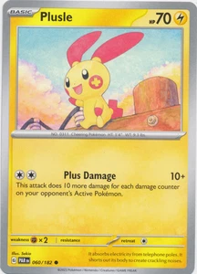 Plusle 060/182 Paradox Rift Pokemon TCG Common - Picture 1 of 1