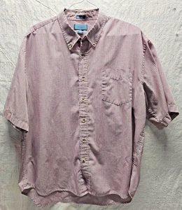 NorthCrest Mens Button Down Shirt Plaid Size XXL Red Short Sleeve Casual Dress - Picture 1 of 6