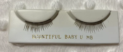 BOUNTIFUL BABY~BABY U ~ MARRÓN MEDIO ~ Pestañas para ojos de muñeca bebé superior (1" x 1/4") Foto 1 de 3