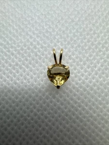Schöner geschliffener Citrin Edelstein 14k Gelbgold Anhänger Charm Nov Geburtsstein - Bild 1 von 13