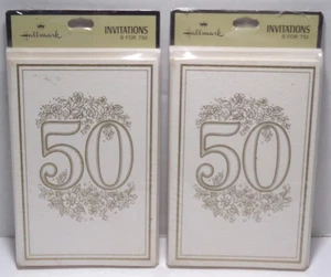Inviti Vintage Hallmark 50° Anniversario con Buste NUOVI (16) - Foto 1 di 4