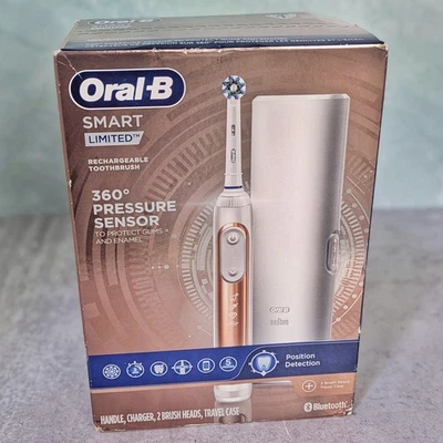 Oral-B Smart Limited Electric Toothbrush, 2 Brush Heads & Travel Case, Rose Gold - Image 1 of 4