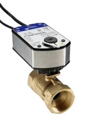 JOHNSON CONTROLS VG1241DR938BGA Ball Valve 1-1/4" Brass 200 PSI NEMA 2 - Image 1 of 4
