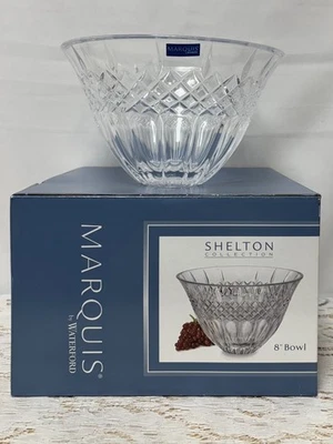 Tigela de cristal Marquis By Waterford Shelton Collection 8 polegadas nova na caixa Alemanha - Imagem 1 de 4