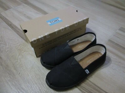 TOMS Youth Alpargata Canvas - Black on Black - Y5 - Big Kids *New with Box - Image 1 of 4