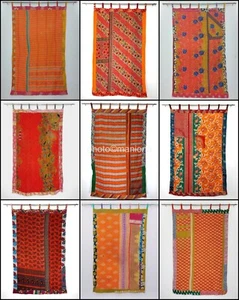 Vintage Kantha Handmade Cotton Quilted Curtain , Shower Curtain, Door curtain, - Picture 1 of 19