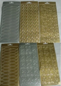 Knorr-Prandell Scrapbooking Ziersticker gold - silber Ringe Herzen Fische 25 50  - Bild 1 von 15