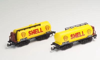 82070 Märklin Z-scale SHELL  freight car tanker  set, Old ERA  brakeman cab, NEW - Image 1 of 3