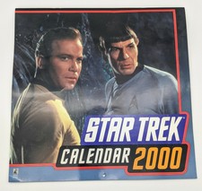 Star Trek Original Series Year 2000 Calendar Vintage Kirk Spock