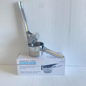Ricer de patatas ergonómico de acero inoxidable con 3 discos - Imagen 1 de 6