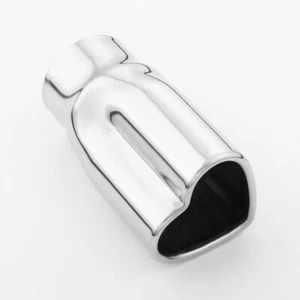 Car Heart Shaped Exhaust Tip 2.5" Inlet 5.75" Length Polish SS304 Weld On - Photo 1/7