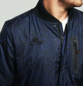 Nike Air Varsity Padded Thermore Synthetic fill Men Jacket Leopard Blue 685963 - Picture 1 of 4