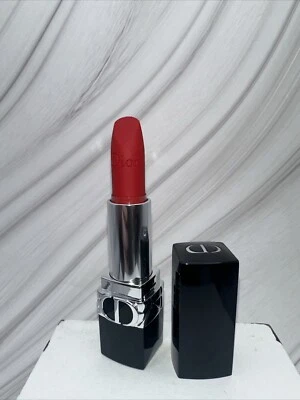 Dior Rouge Dior Lipstick # 999 Matte ~Classic Dior Red ~ Full Size ~ Authentic - Image 1 of 4