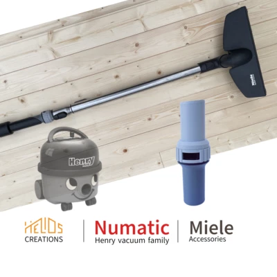 HELIOS CREATIONS Adapter - Henry Numatic to Miele Tools with an Adjustable Suction Control Ring