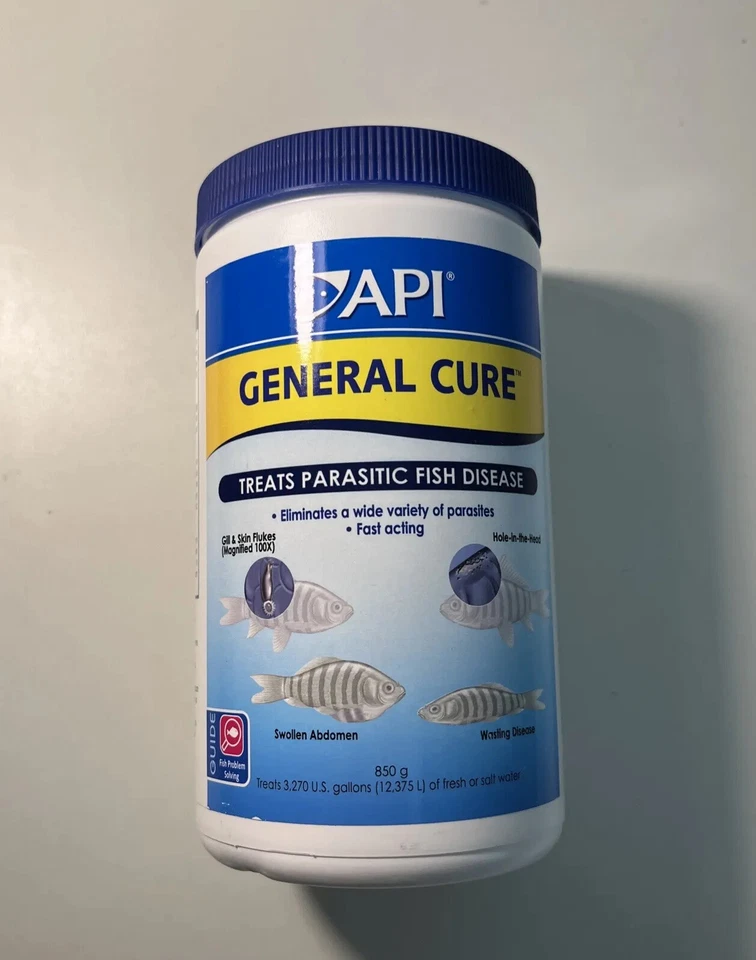API General Cure 850 gram Jar Freshwater and Saltwater Fish Powder Medication - Image 1 of 4