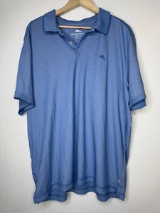 Camisa Polo Tommy Bahama Para Hombres Azul Manga Corta Talla XXL Elastizada 2XL Aloha - Imagen 1 de 8