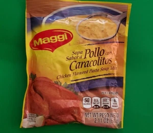 PAQUETE DE 6 MEZCLA DE SOPA DE PASTA CON SABOR A POLLO MAGGI/SOPA SABOR A POLLO CON CARACOLITOS - Imagen 1 de 2