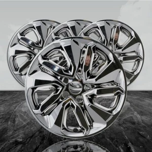 Set of 4 Chrome Wheel Cover Hubcap Skins for 18-21 Honda Accord LX w 17" Alloy - Picture 1 of 4