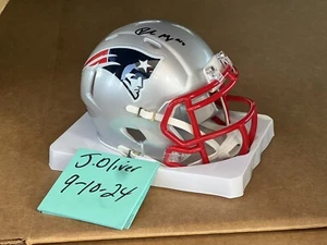 Drake Maye Signed Riddell Mini Helmet Fanatics Authenticated - Picture 1 of 4