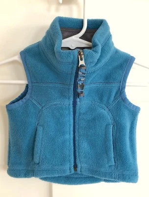 REI blue FLEECE VEST toddler size 6 months winter ski skiing warm sledding — 第 1/4 张图片