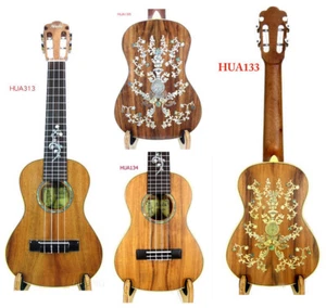 Alulu Solid Acacia-Taiwanese Koa Tenor Ukulele,baroque MOP inlaid HUA133 HUA134 - Picture 1 of 11