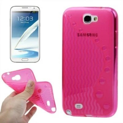 Custodia cover rosa astuccio protezione per cellulare Samsung Galaxy Note 2 N7100 + pellicola - Immagine 1 di 3