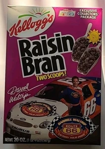 Nascar Darrell Waltrip Raisin Bran Cereal Box 2000 Route 66 Racing Unopened  - Picture 1 of 6