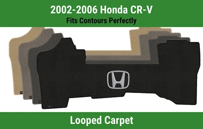 Alfombrilla delantera Lloyd Classic Loop para Honda CR-V '02-06 con Honda H plateada sobre negra Foto 1 de 4