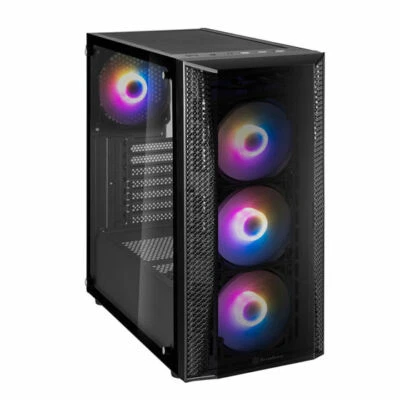 Silverstone SST-FAB1B-PRO (Black + ARGB Fans + Tempered Glass) FARA B1 PRO CASE - Image 1 of 4