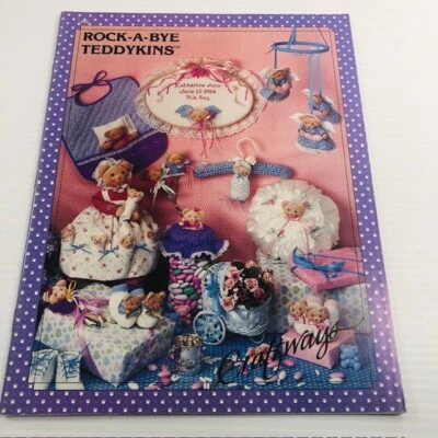 Rock-A-Bye Teddykins 30 Page Teddy Bear Doll Patterns Booklet Craftways 1984 Vtg - Image 1 of 4