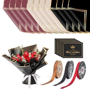 60 Set Flower Bouquet Wrapping Paper Waterproof Floral Wrapping Paper Florist... - Picture 1 of 7