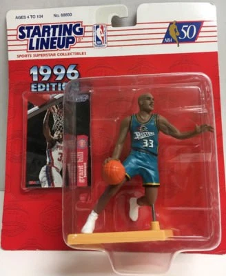 Figura de alineación inicial Grant Hill Kenner 1996 NBA Detroit Pistons Suns con tarjeta Foto 1 de 4