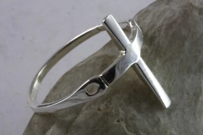 Croce Anello Cristianesimo Attraversare L'Anello Biker 925 Argento IN / 252 - Immagine 1 di 4