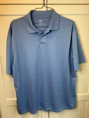 Marc Edwards Men’s Polo Shirt Blue Pinstriped Short Sleeve Size XL - Image 1 of 4