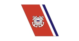 4" us coast guard racing stripe left bumper sticker decal usa made - Picture 1 of 1