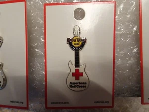 Hard Rock Cafe pin Seattle Red Cross guitar series 2013 - Picture 1 of 1