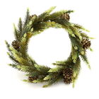 Mini Tanne With Pine Cone 24cm on both Ends, Artificial, Candle Wreath