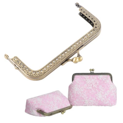 Taschenbügel Taschenrahmen DIY Geldbörse Rahmen Griff Kuss Verschluss Metall - Bild 1 von 4