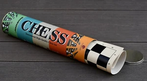 Study Tournament Plastic Chess Set with Roll Up Chess Board Combo - 3.1" King - Picture 1 of 8