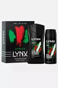 Lynx Africa Retro Duo Gift Set, Bodyspray Bodywash - Lovely Gift Set - Picture 1 of 1
