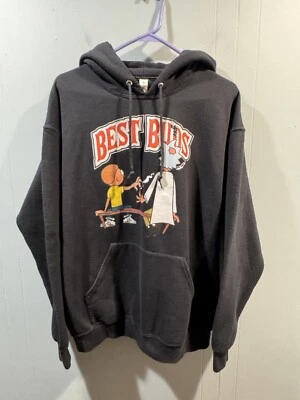 Sudadera con capucha negra Best Buds Jerzees para hombre, talla grande divertida fría unisex Foto 1 de 4