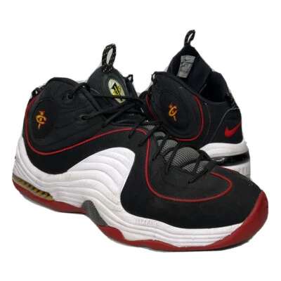 Nike Air Penny 2 Sneakers Basketball Shoes Miami Heat Black Red 333886-002 Sz 12 - Image 1 of 4