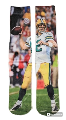 Green Bay Packers AARON RODGERS Calcetines Largos Lanzamiento QB Gráfico OSFM Nuevo NFL Foto 1 de 4