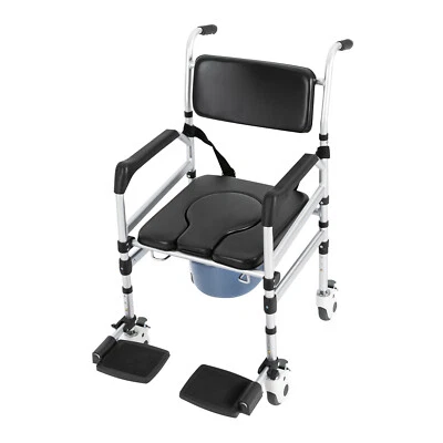 Shower Chair Height Adjustable Freestanding Folding Shower Chair w/ Bidet 160kg - Image 1 of 4