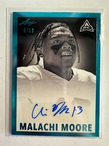 K189,397 - 2021 Leaf Memories '60 Auto Platinum #BWMM1 Malachi Moore #/50 - Picture 1 of 1