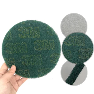 7" 180mm Green Scouring Pad Hook & Loop Abrasive Cleaning Pad 240 Grit Polishing - Picture 1 of 5