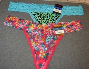 Lote de 2 bragas bragas de encaje multicolor talla 10 3X 3XL XXXL nuevas con etiquetas  - Imagen 1 de 6